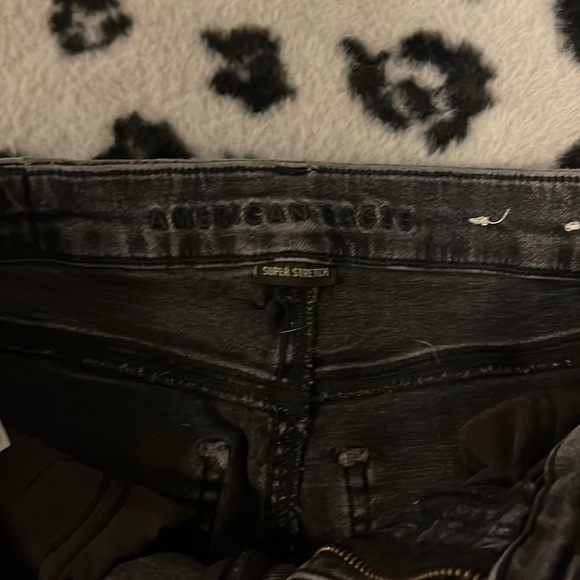 American eagle, ripped skinny jeans, black, super stretch - Picture 4 of 5